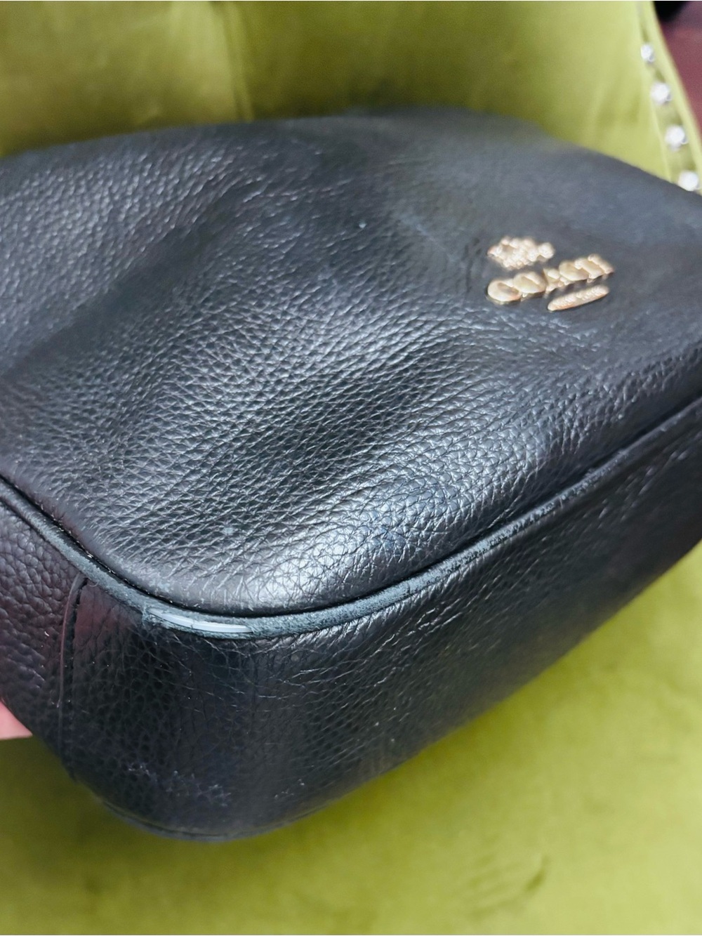 Coach Ellie File Crossbody Bag Black Pebbled Leather - Picture 6 of 7